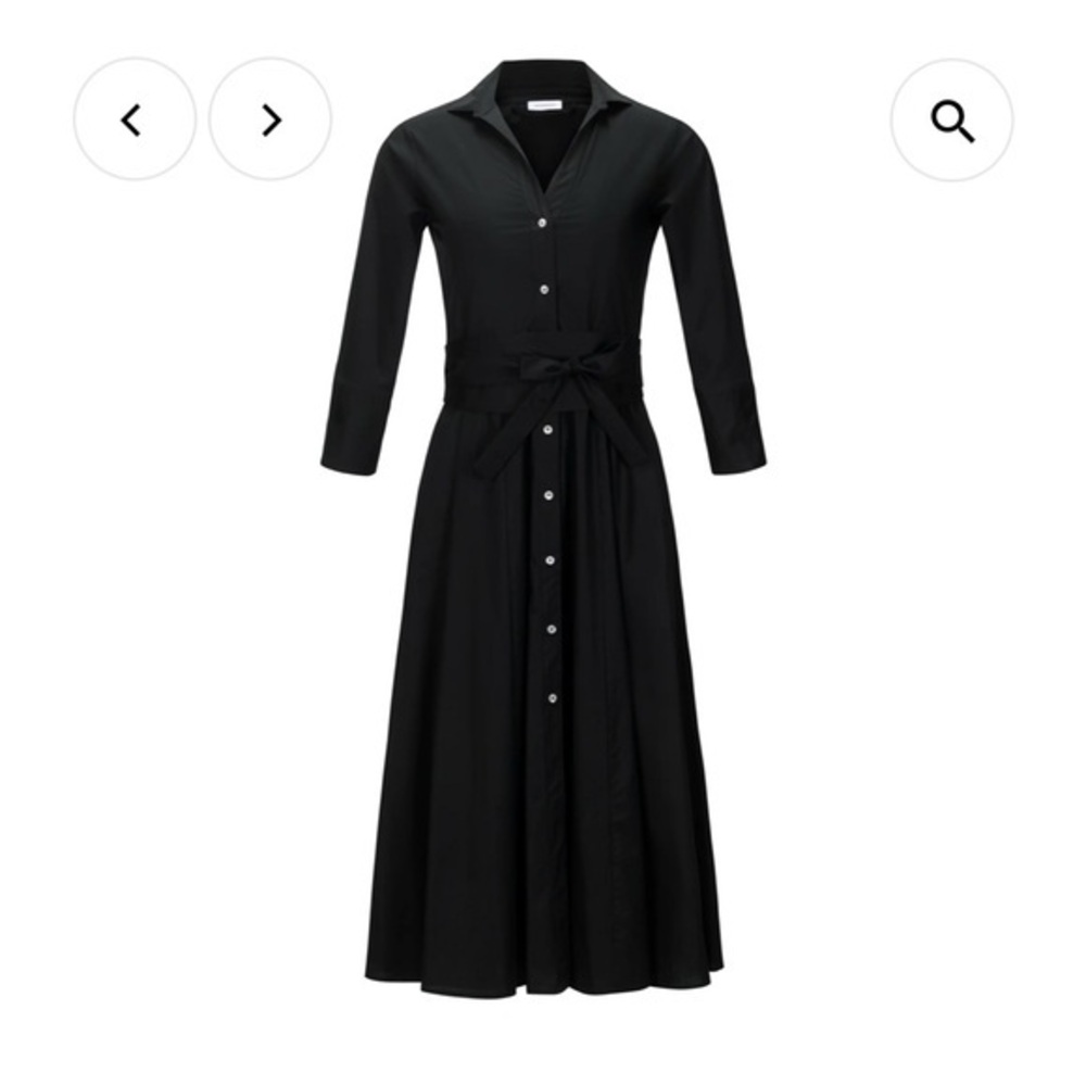 Rosso35 Elegant Black Shirt Dress size EU40 US 2  MIDI